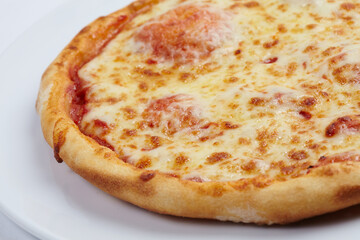 tasty pizza on the white background