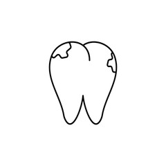 tooth decay icon illustration