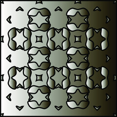 : Pattern with a black-and-white gradient . Abstract metallic background. 