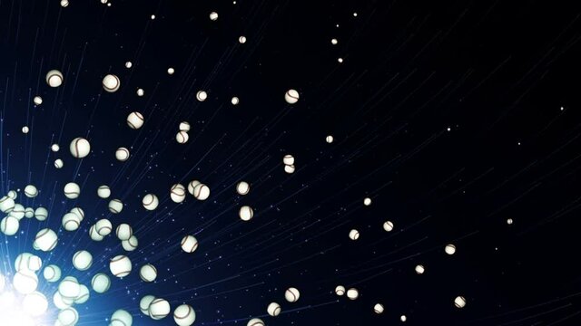 Flying BASEBALL Balls Animation, Background, Loop, 4k

