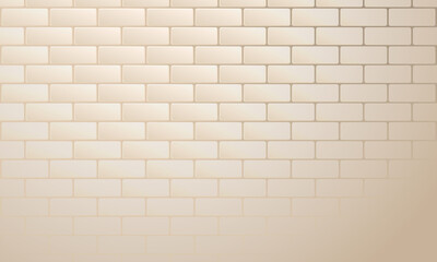 Light beige brickwork abstract background. Texture of bricks. Template design for web banners. Vector illustration.