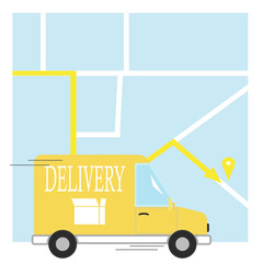 Fototapeta premium delivery truck with boxes