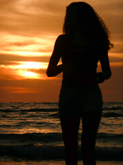 Fototapeta premium Sunset Girl