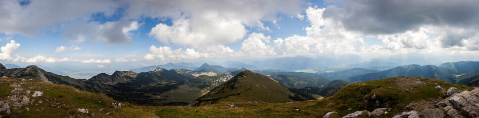 Naklejka premium Panorama view from Hoher Fricken mountain in Bavaria, Germany