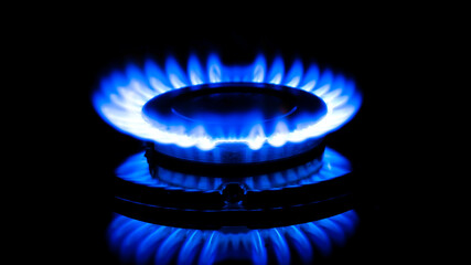 round flame propane butane methane gas blue