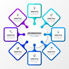 Infographic design template. Creative concept with 8 steps