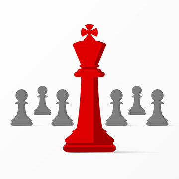 Think differently concept. Business metaphor with chess. Vector