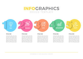 Infographic design with 5 options or steps. Infographics for business concept.