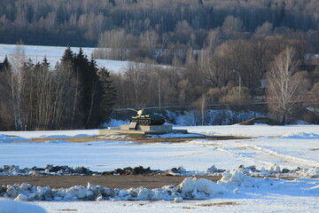 Borodino area and the main monument to Russian soldiers - heroes of the Borodino battle, Borodino,...