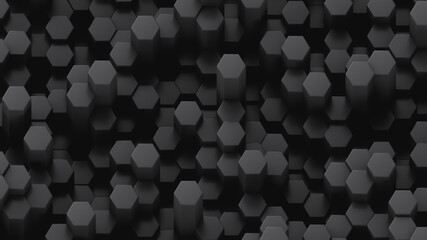 Plastic hexagonal cell rods background. Raw materials.