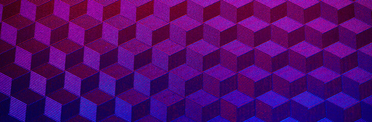 3d background - with 3d squares with neon colors