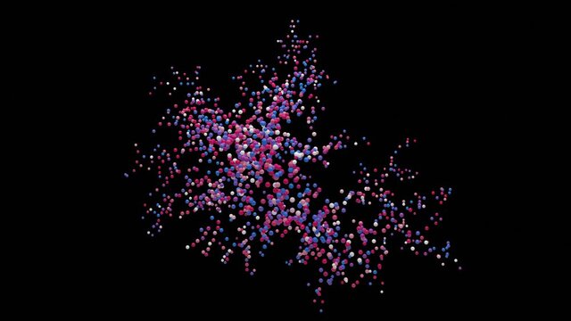 Technology Background CPU Circuit. 3D Visualization AI Processor Power. Colorful red black and green Digitalization Process. Data Transmission Futuristic Industry Four Virtual Hi tech UI Animation