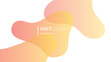 Abstract Modern Background with Soft Orange Yellow Color and Fluid Liquid Element