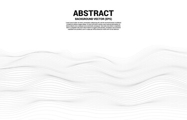 Digital Contour curve line and wave with wireframe . Abstract Background for 3D Futuristic technology concept