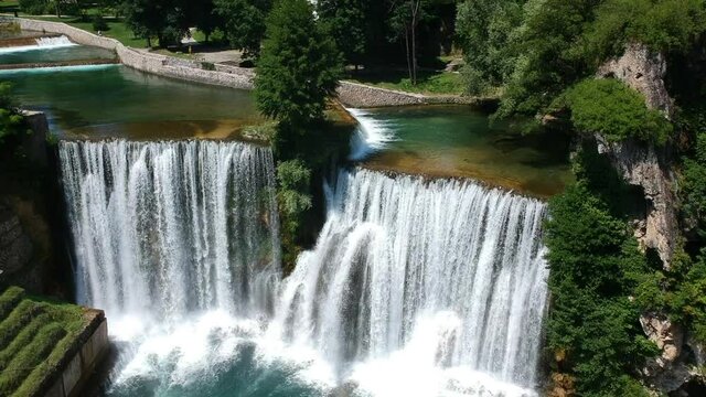 Jajce waterfall in Bosnia and Herzegovina, Europe