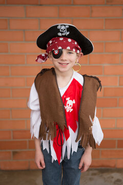 Boy dressed as a pirate