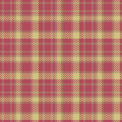 Plaid pattern vector background in red, gold.