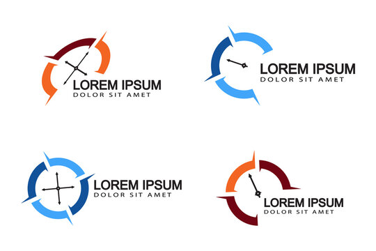 compass logo template design vector