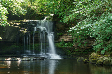 View of Cauldron Force at West Burton in The Yorkshire Dales National Park