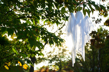 Ghost decoration in tree