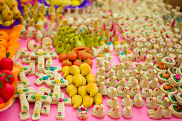 Candies for the celebration of the day of the dead in Mexico