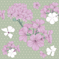 This is a flower illustration with poka dots
- 423860764