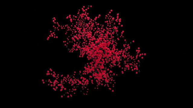 Technology Background CPU Circuit. 3D Visualization AI Processor Power. Colorful red black and green Digitalization Process. Data Transmission Futuristic Industry Four Virtual Hi tech UI Animation