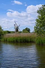 Fototapeta premium View of Turf Fen Mill at Barton Turf