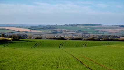 Fototapeta na wymiar Scenic View of the Rolling Oxfordshire Countryside
