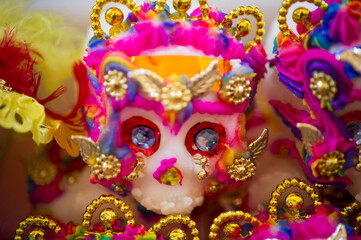 Candy skulls for the day of the dead in Mexico