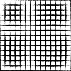 Seamless vector mesh pattern. Black rough lines of varying thickness on a white background.