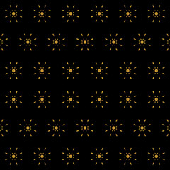 Flower pattern with black background design vector