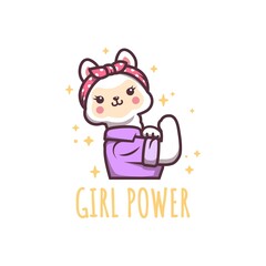 Yes Cute Llama Girl Power Can