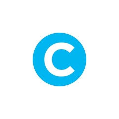 Initials Letter C logo in the circle. Logo icon design template