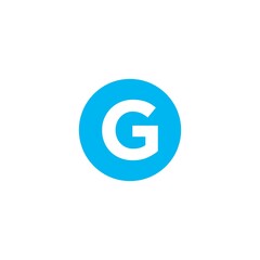 Initials Letter G logo in the circle. Logo icon design template