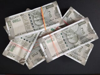 500 rupees cash bundles indian currency background