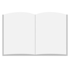 blank open book on white background. flat style. open book top view. open book sign.