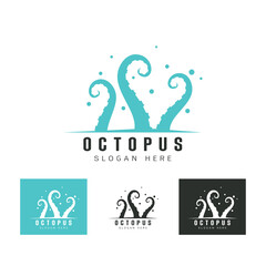 silhouette  logo octopus tentacles