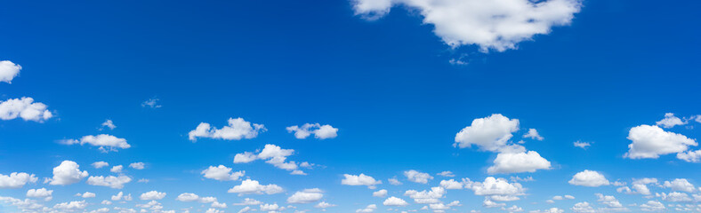 Panorama blue sky and clouds with daylight natural background.
