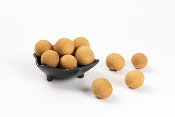 longan. fresh longan isolated on white background