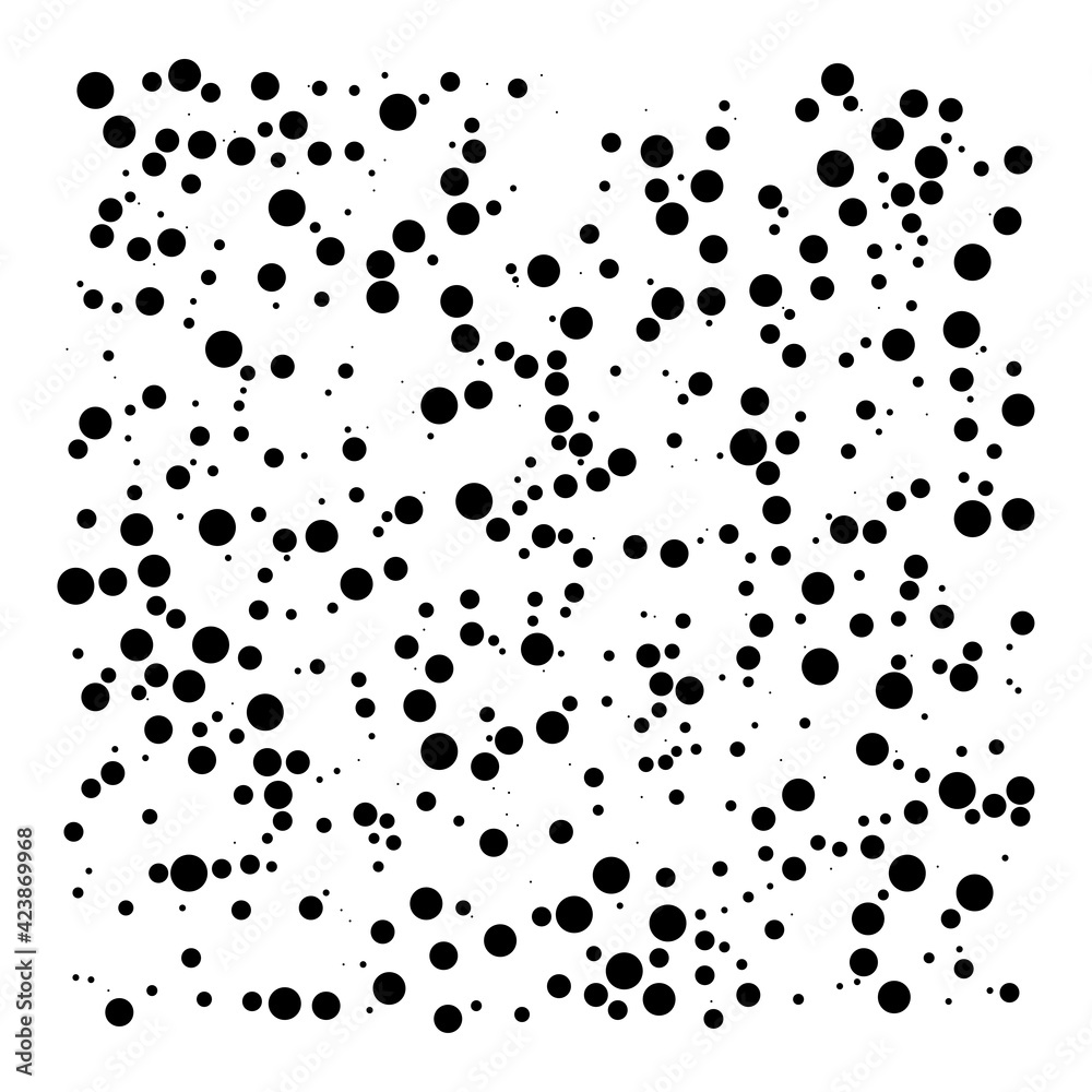 Aufkleber black and white random dots, circles. dotted vector element, pattern
