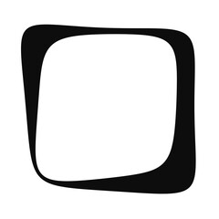 Abstract amorphous rounded square shape, element. Rounded square icon