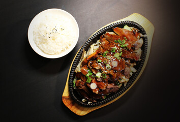 beef teriyaki with rice