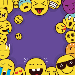 emoji faces frame