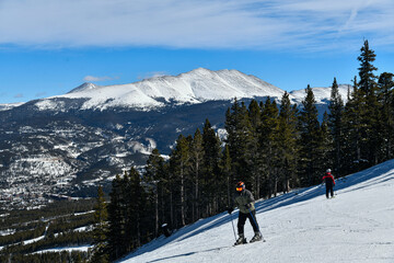 Winter panoramic view at Breckenridge Ski resort, CO