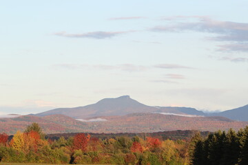colorful fall foliage mountain peak