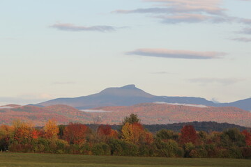 colorful fall foliage mountain peak