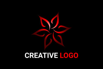 Vector logo element with a circular 