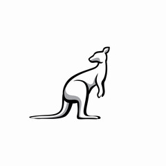 kangaroo icon logo designs vector illustration