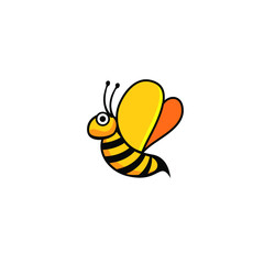 bee mascot logo chat vector icon illustration design